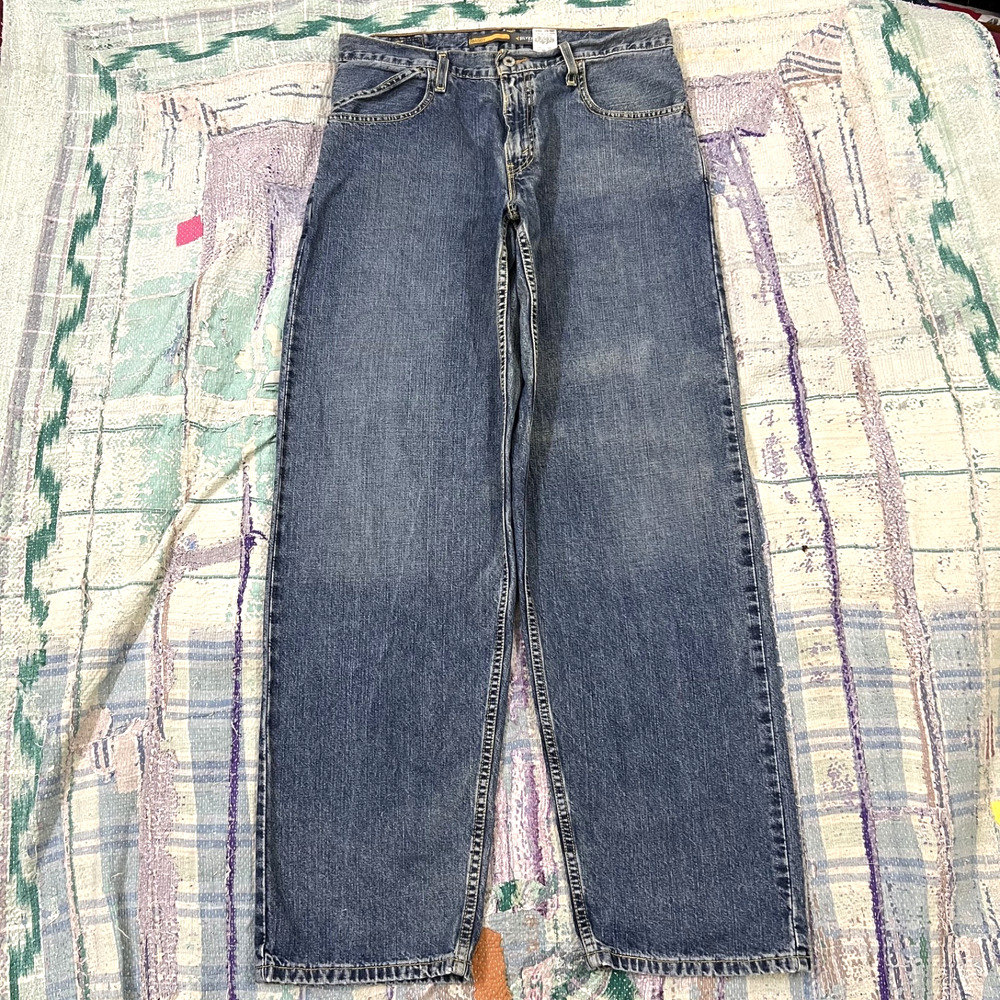 Levi's SilverTab Mens Baggy Jeans 34x33 Blue Loose Fit Y2K Vintage